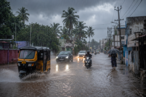 Heavy Rain Recorded across Srikakulam’s Coastal Mandals